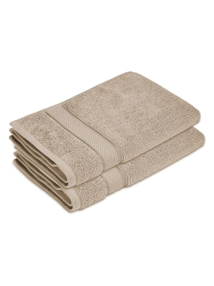 Boutique Living Luxe Loom Cotton Beige Hand Towels - (M) (Pack of 2)-picture-19
