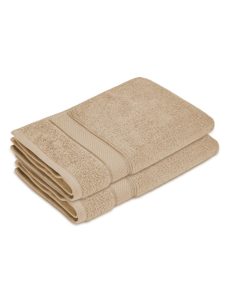 Boutique Living Luxe Loom Cotton Dark Beige Hand Towels - (M) (Pack of 2)-picture-17