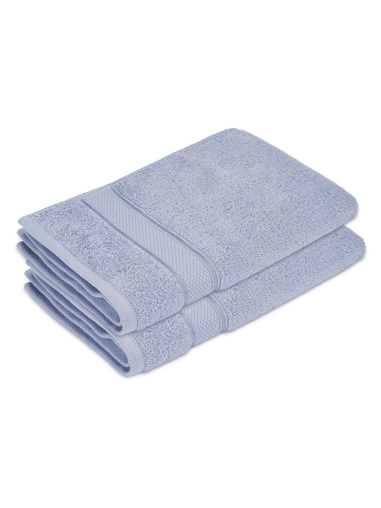 Boutique Living Luxe Loom Cotton Light Blue Hand Towels - (M) (Pack of 2)-picture-26