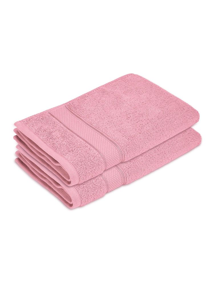 Boutique Living Luxe Loom Cotton Light Pink Hand Towels - (M) (Pack of 2)-picture-15