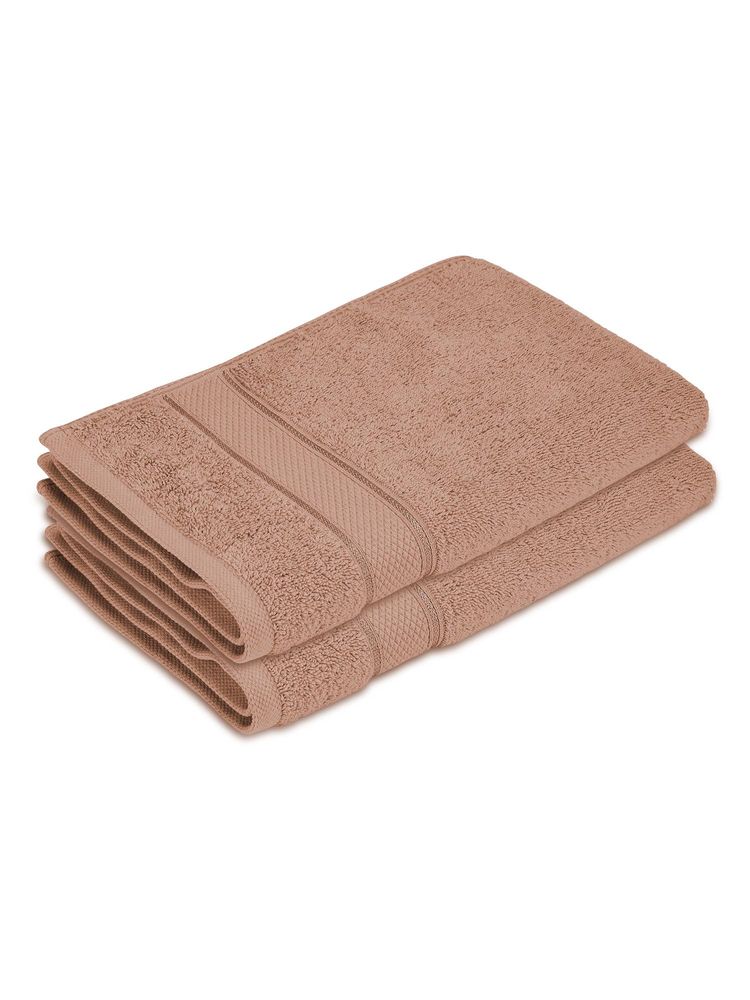 Boutique Living Luxe Loom Cotton Brown Hand Towels - (M) (Pack of 2)-picture-28