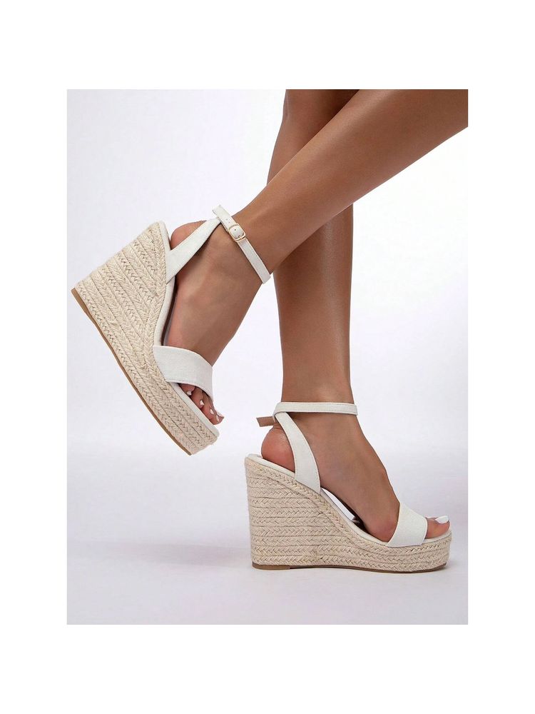 IRUSSH Classic White Suedette Ankle Wedges-picture-27