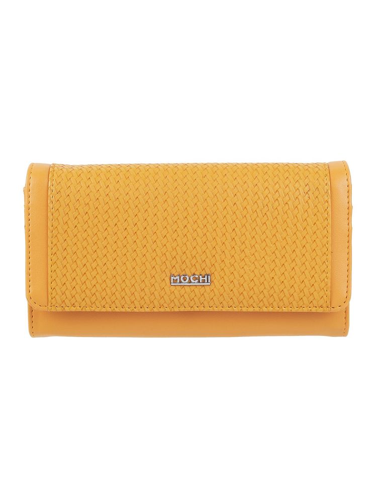 Metro Women Synthetic Yellow Bifold (S)-picture-11