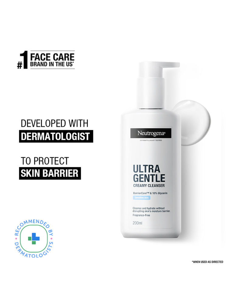 Neutrogena Ultra Gentle Creamy Face Cleanser Moisturizing Face Wash for Dry, Oily, Sensitive Skin-image-48