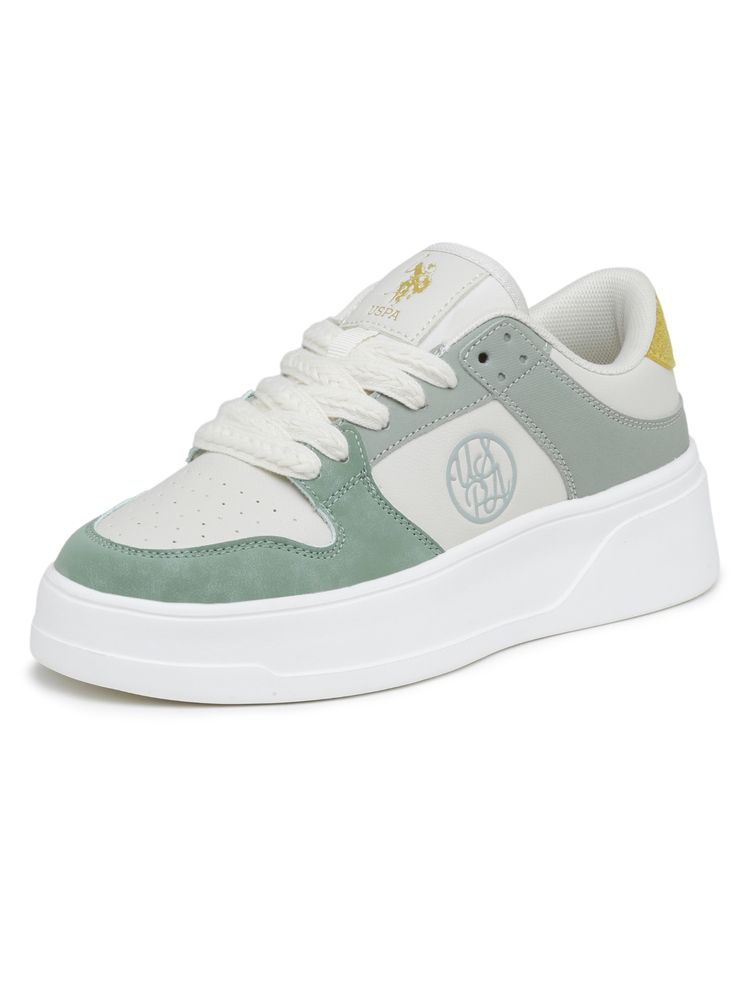 U.S. POLO ASSN. Off White Pu Round Toe Sneakers-picture-13