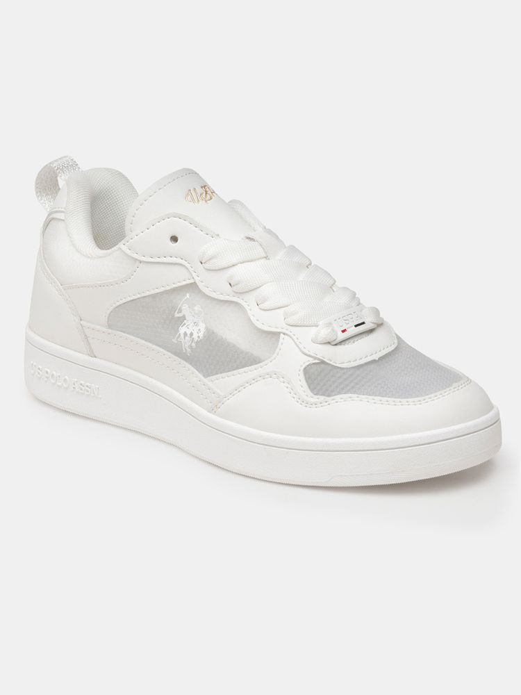 U.S. POLO ASSN. Off White Pu Round Toe Sneakers-picture-23