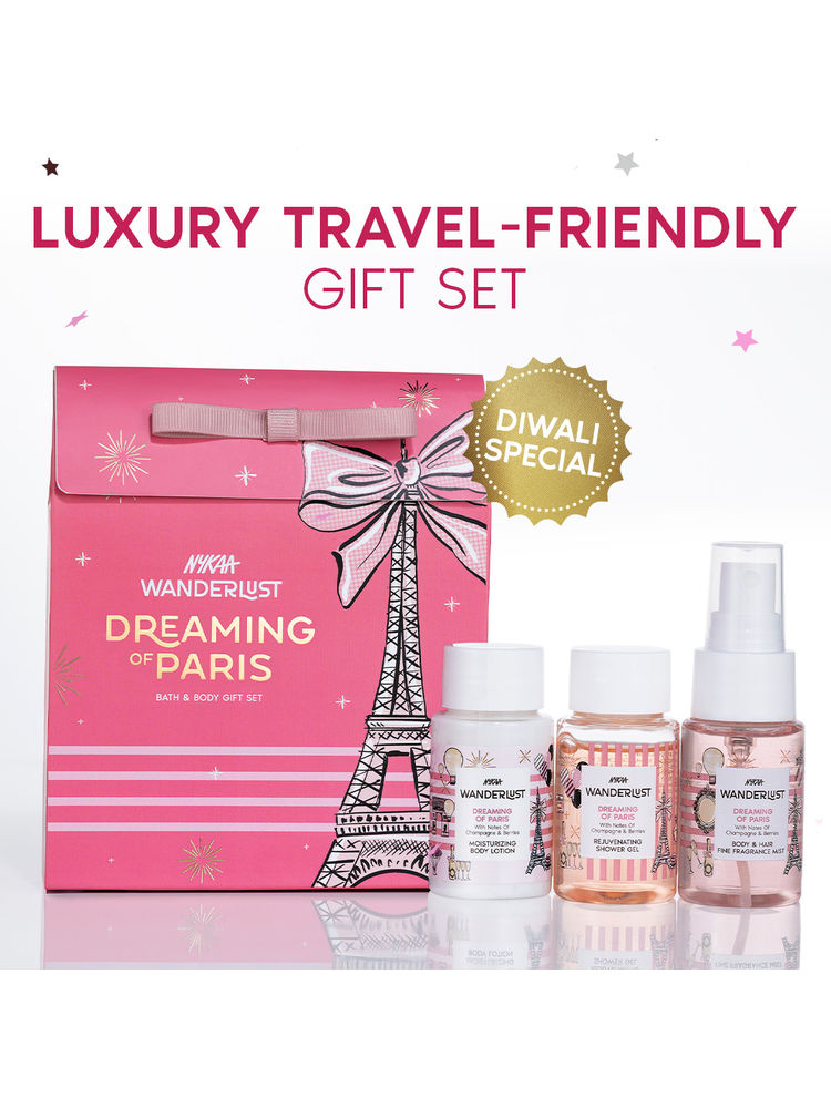 Wanderlust Dreaming Of Paris Mini Travel Size Gift Set (Shower Gel, Lotion, Mist) Champagne & Berries (Fruity)-picture-23