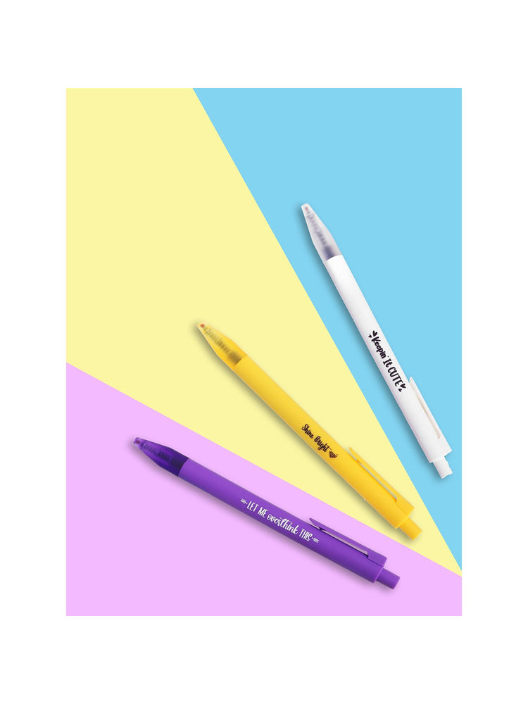 Doodle Collection 0.5mm Fine Point Retractable Blue Ink Gel Pens (Set of 3) - Inkspiration 7-image-41