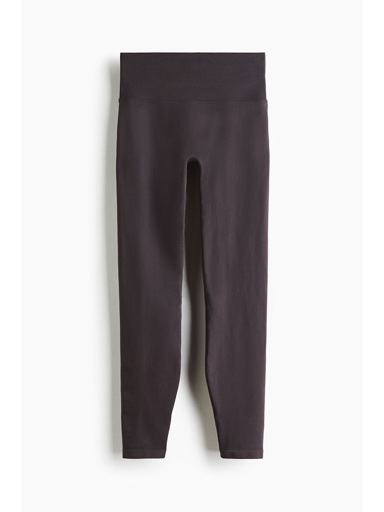 H&M Women Brown Seamless Sports leggings with DryMove-picture-19