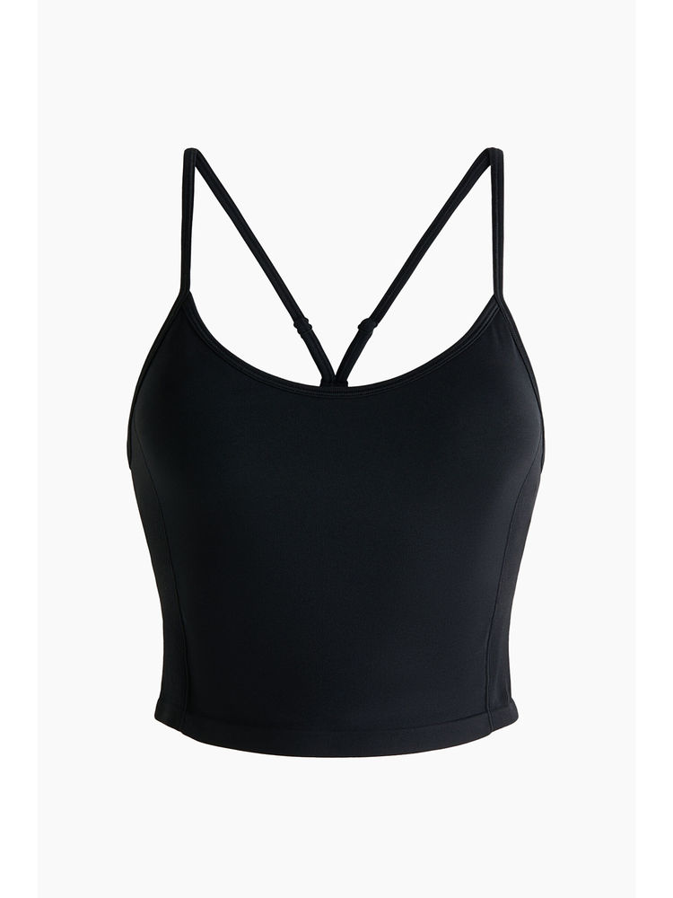 H&M Women Black Seamless Sports Tank top with DryMove-picture-23