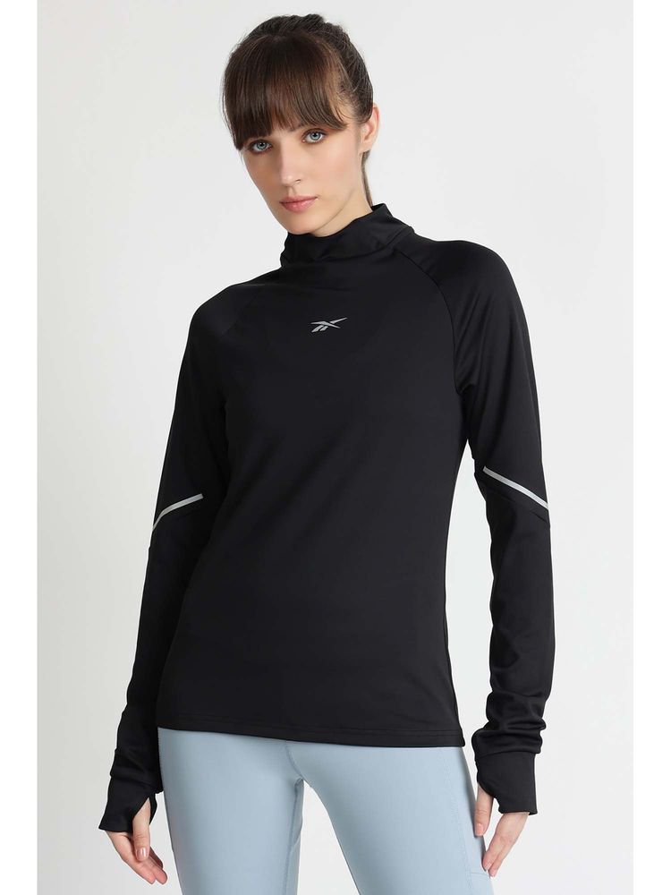 Reebok Black Solid Regular Fit T-Shirt-picture-19