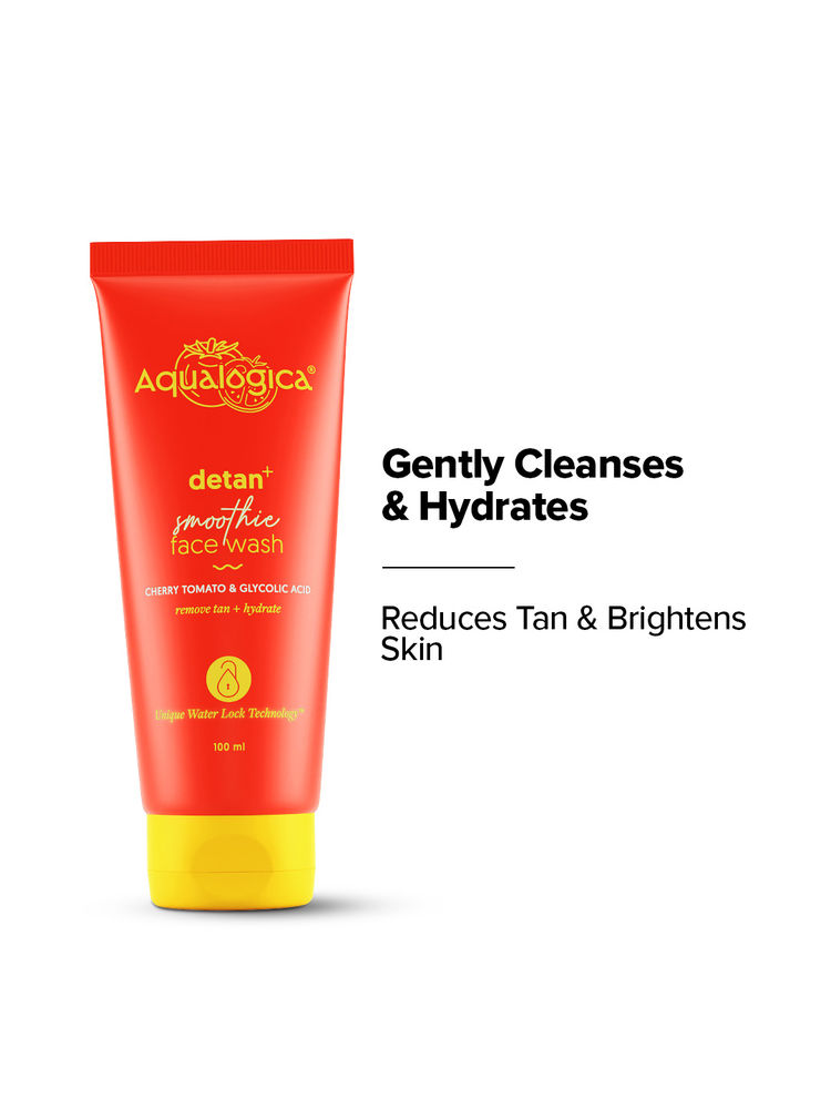 Aqualogica Detan+ Smoothie Face Wash with Glycolic Acid & Cherry Tomato for Tan removal-image-7