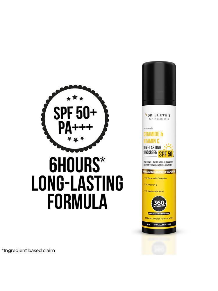 Dr. Sheths Ceramide & Vitamin C Long-Lasting Sunscreen SPF 50 PA++++