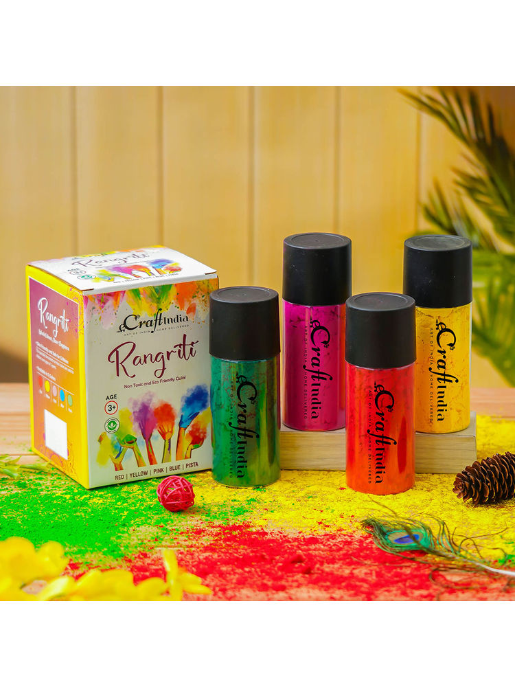 eCraftIndia Starch Gulal Holi Colors (Pack Of 4)