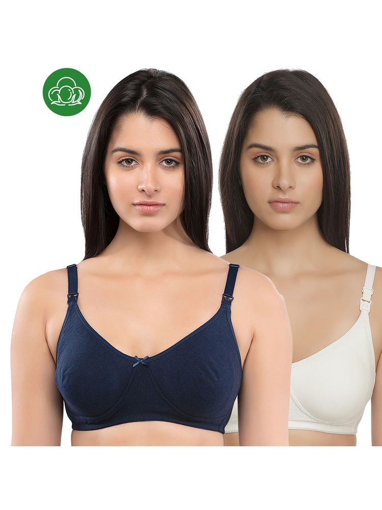 Inner Sense Women's Full Cup Nursing Bra Pack of 2 - Multi-Color-picture-19