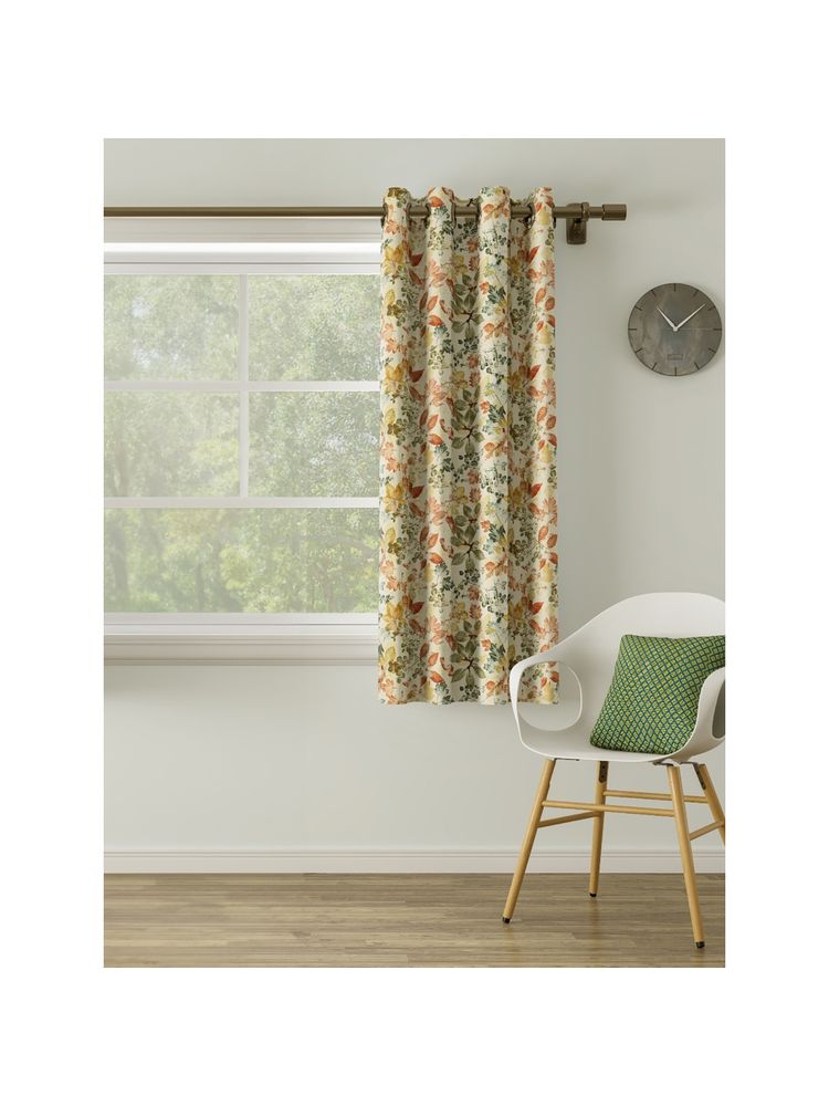 Ddecor Live Beautiful 1 Piece of Floral Window Ready Made Curtain - Multi-Color-picture-32
