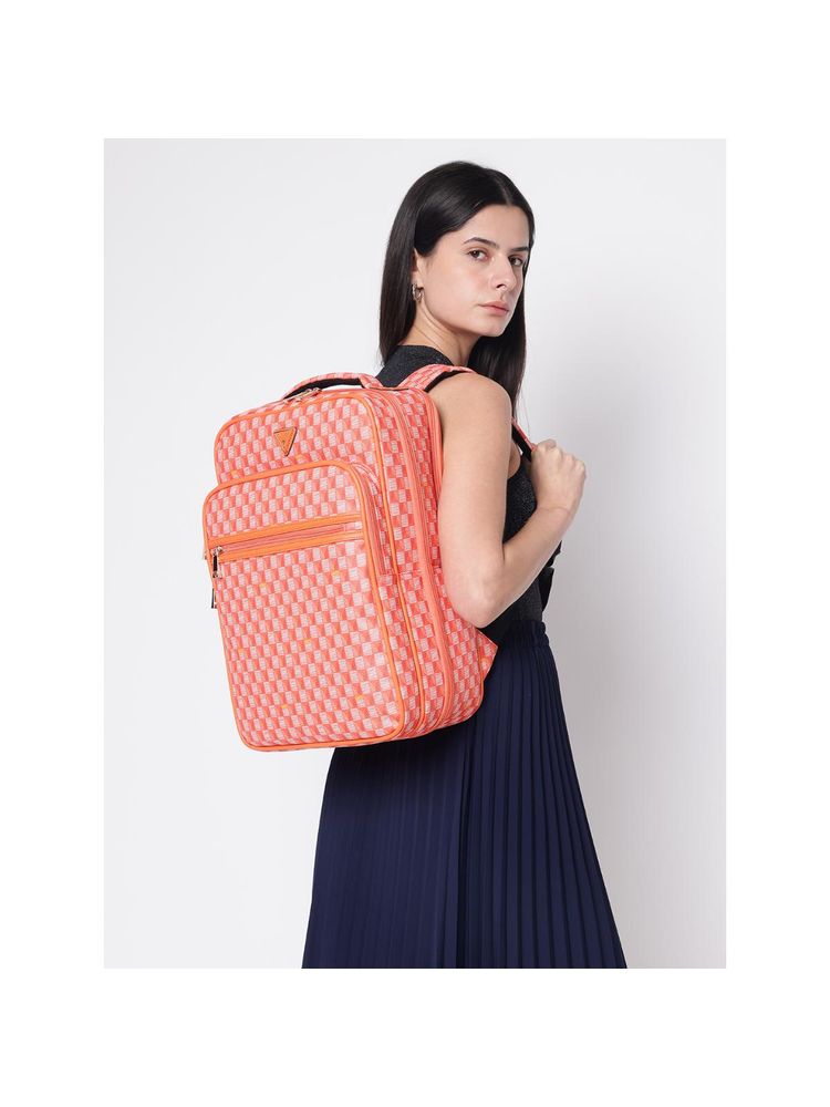 Guess Orange Printed G Wave Backpack-image-14