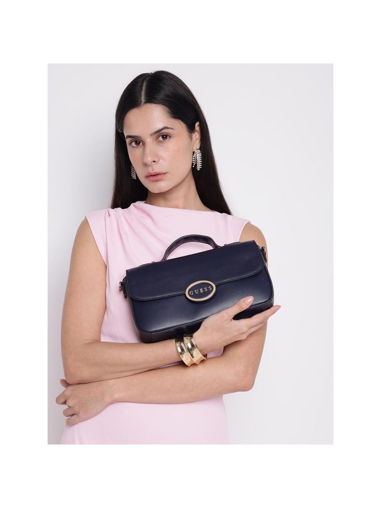 Guess Navy Solid Nory Crossbody Sling Bag with Detachable Strap-image-29