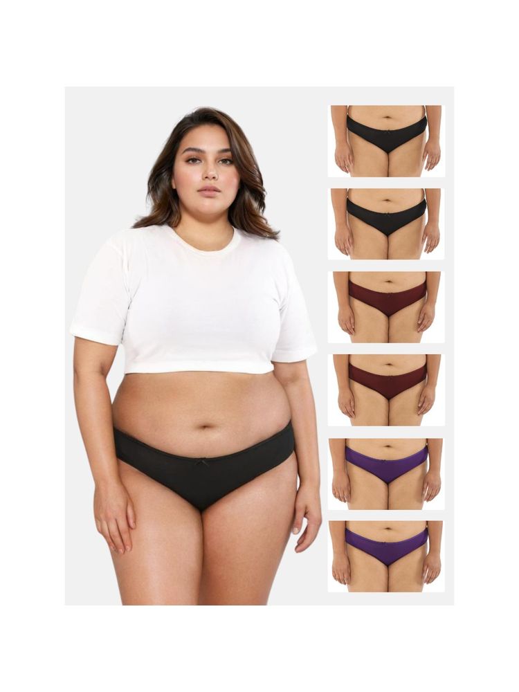Adira BrZee Bikini Panty Black Maroon Purple-picture-28