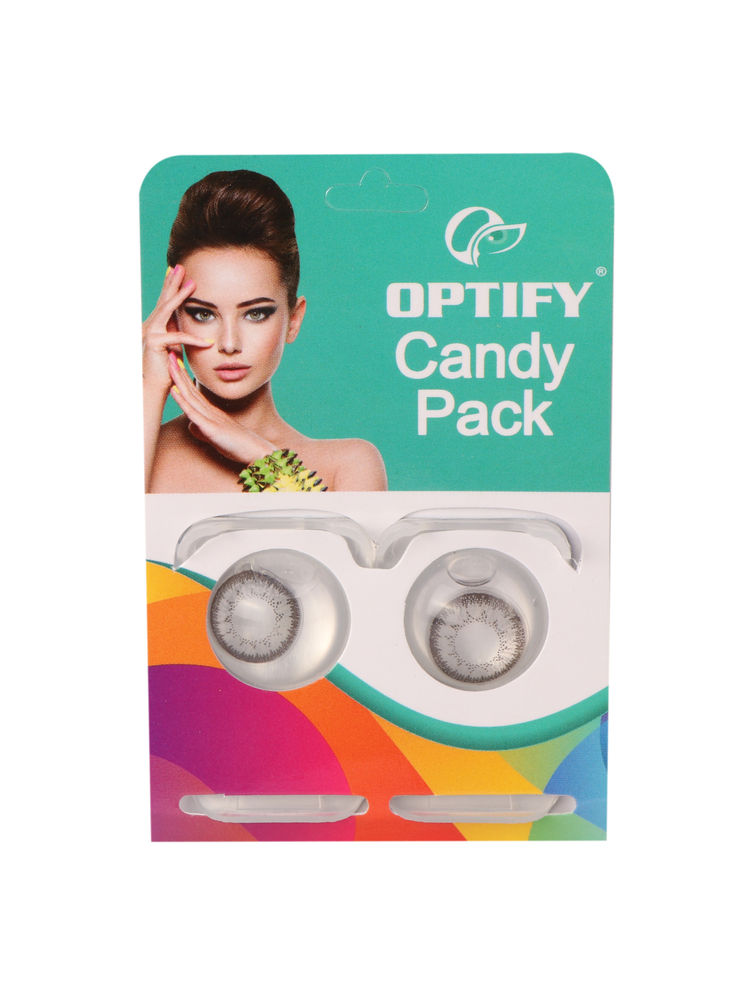 Optify Candy Pack Colored Contact Lenses Zero Power - Dark Grey