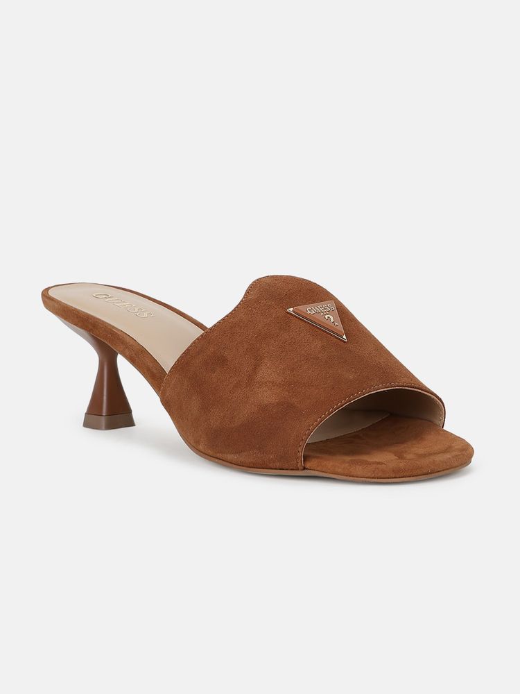 Guess Women Brown Kitten Heels-image-14