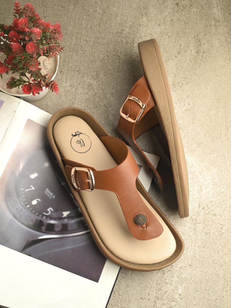 EGOSS Women Brown Lady Boss Sandals-picture-27