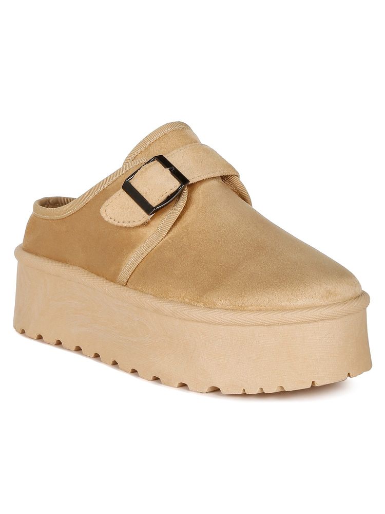 London Rag Women Beige Clogs-image-26