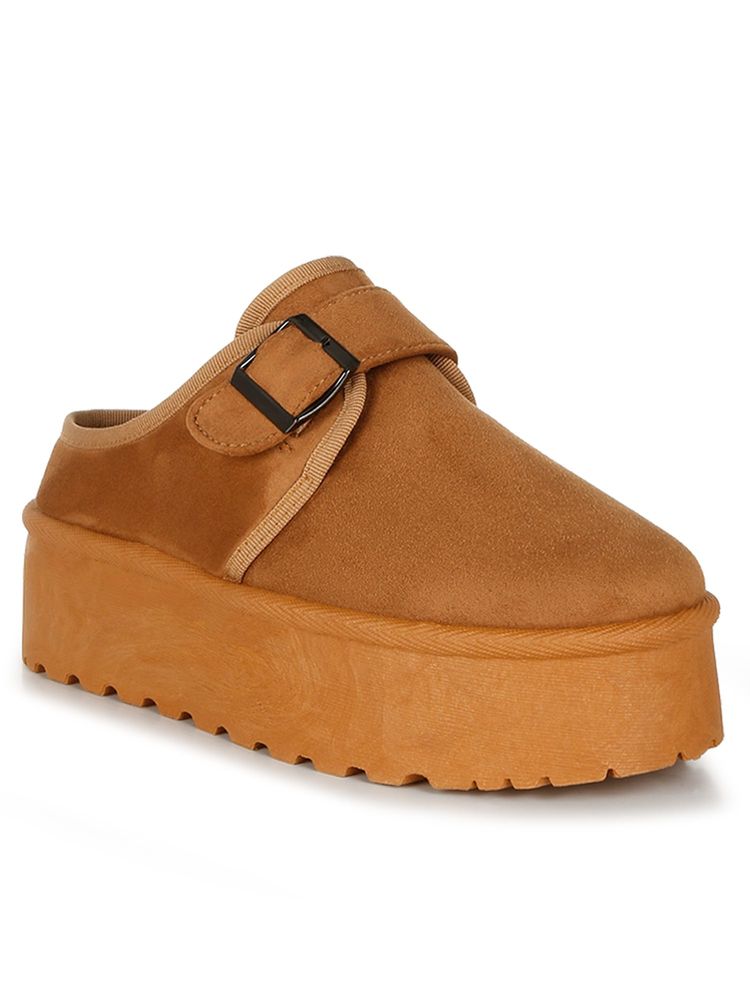 London Rag Women Brown Clogs-image-3