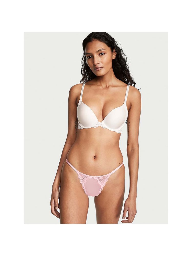 victoria's secret intimates Victoria's Secret Dream Angels Lace Trim V-String Panty - Pink-picture-20