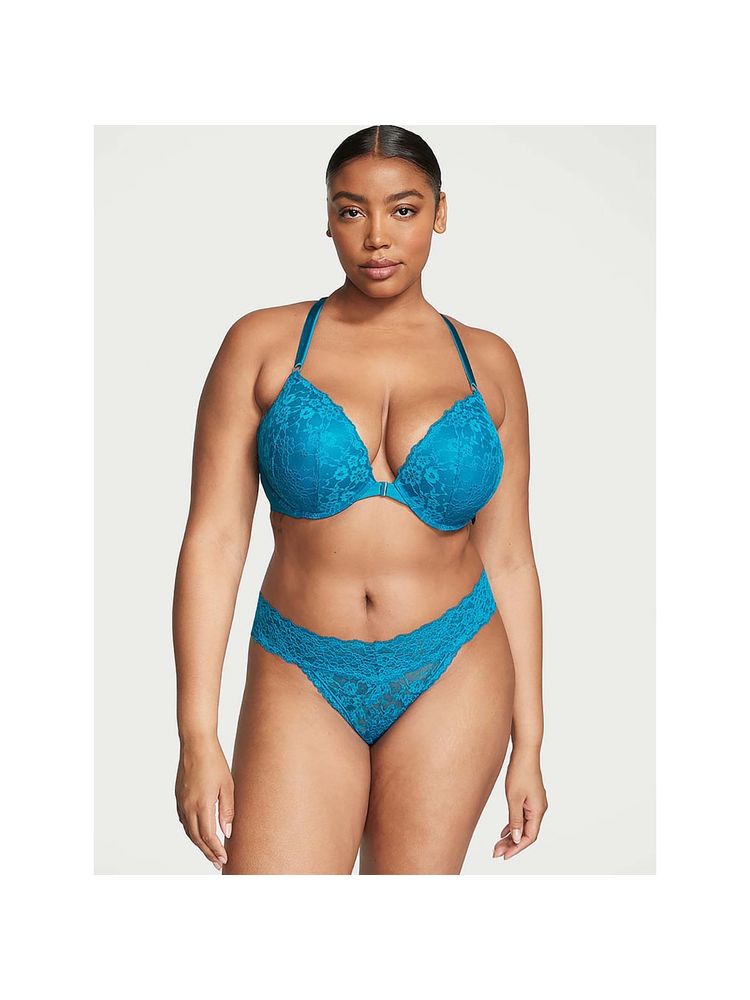 victoria's secret intimates Victoria's Secret The Lacie Posey Lace Thong Panty - Blue-picture-29