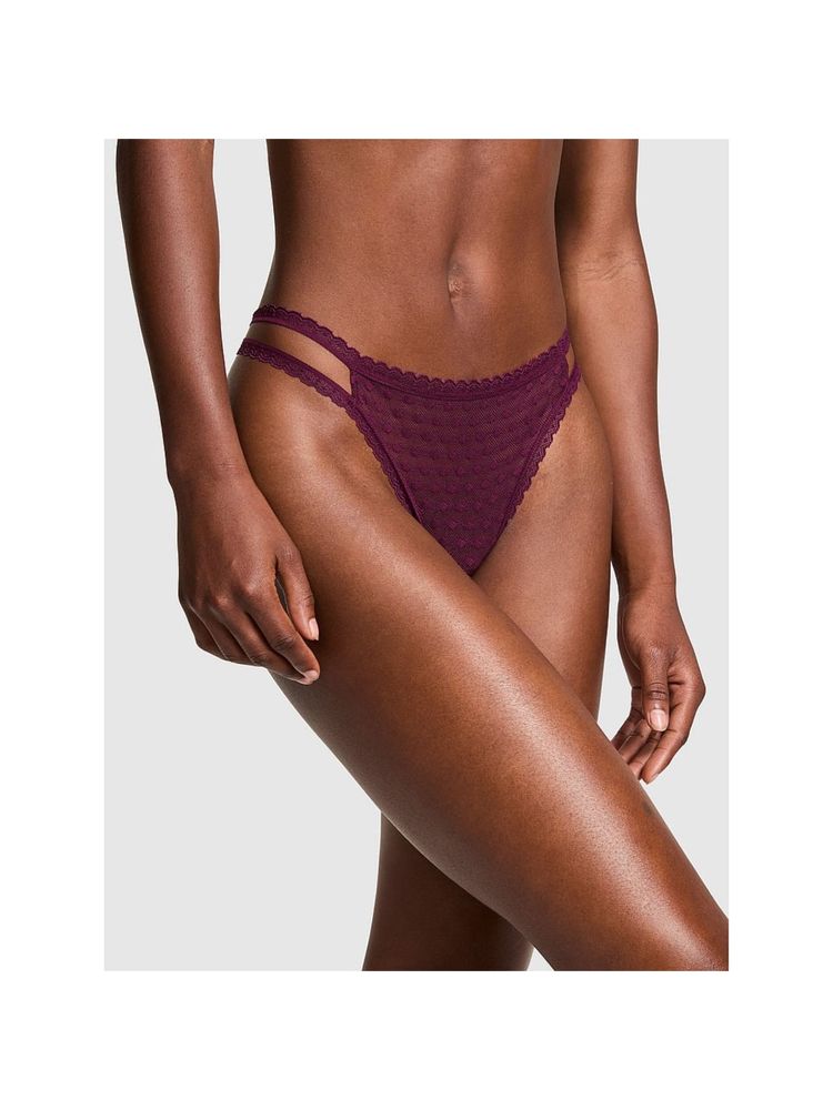 victoria's secret intimates Victoria's Secret PINK Wink Strappy Thong Panty - Purple-picture-11