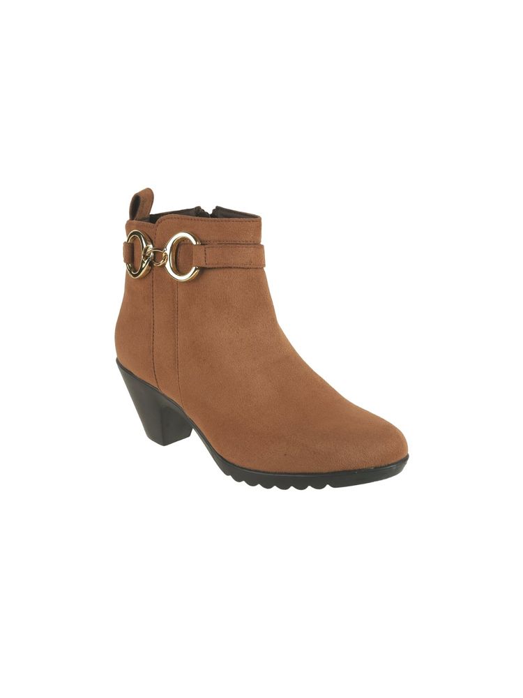 Metro Women Faux Leather Brown Casual Boots-image-31