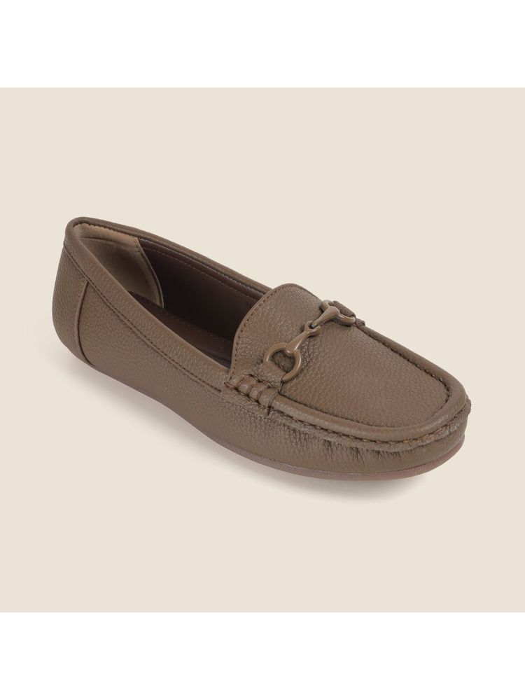 Metro Women Brown Slip On Casual Loafers-picture-24