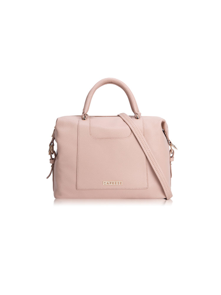 Caprese Peach Medium Beige Satchel-image-6