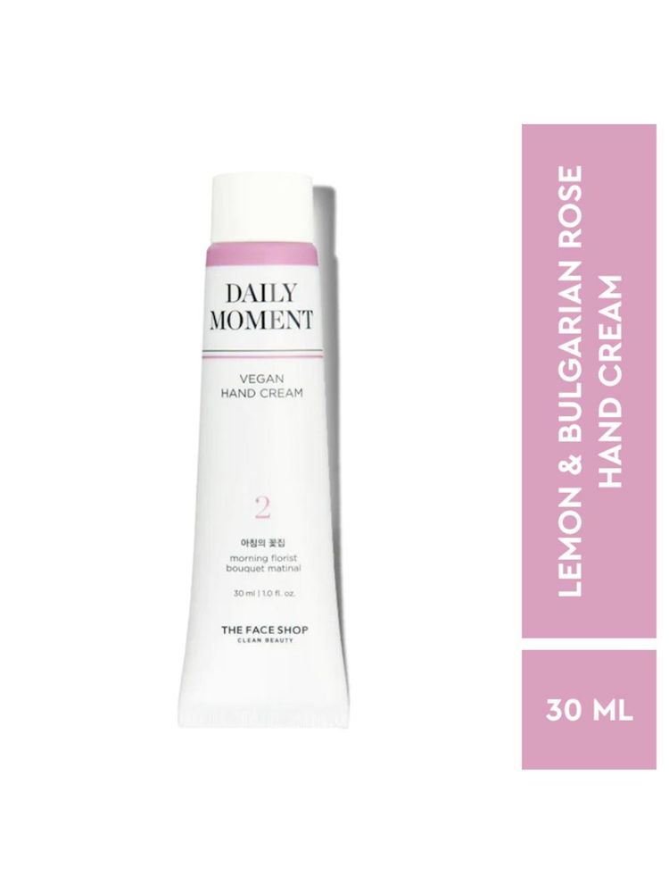 The Face Shop Non-Greasy Korean Vegan Hand Cream - Morning Florist With Hyaluronic Acid