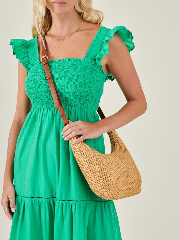 Accessorize London Women Natural Raffia Scoop Sling Bag-picture-15