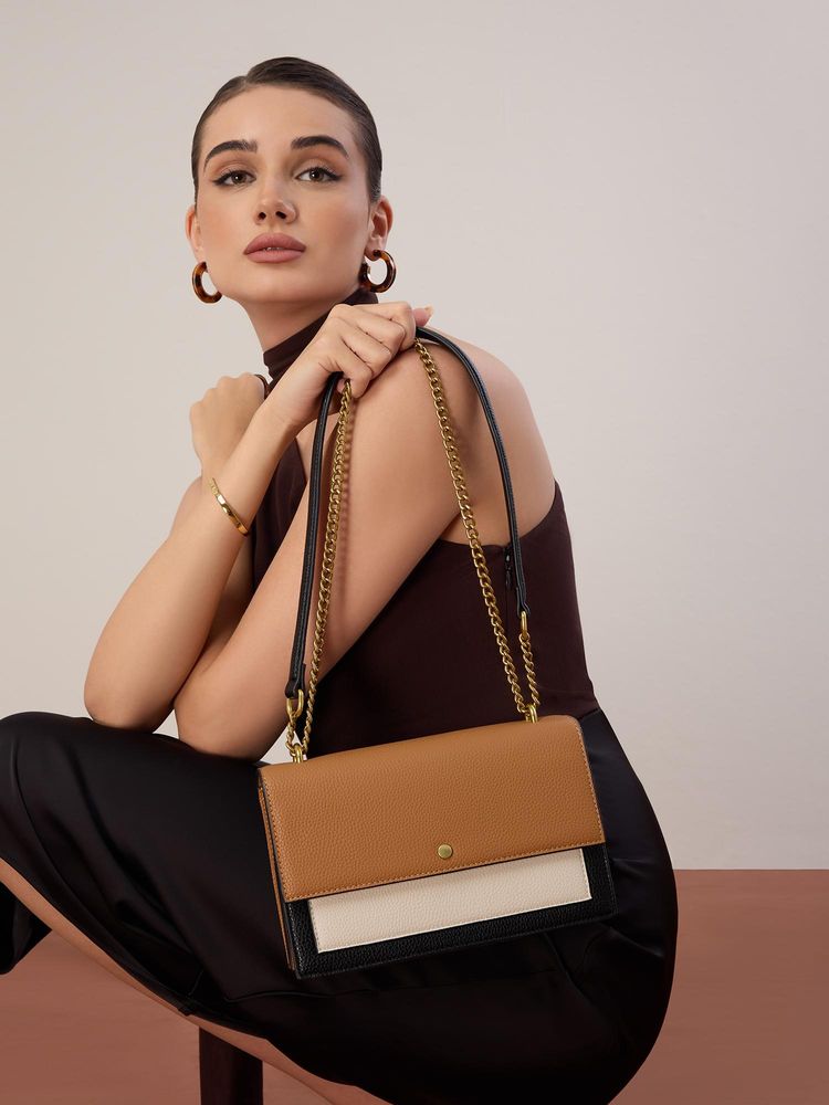 Accessorize London Women Elena Colorblock Chain Sling Bag-image-22