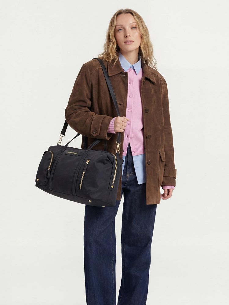 Accessorize London Women Black Vesta Multi-Pocket Weekender Duffle Bag-picture-36