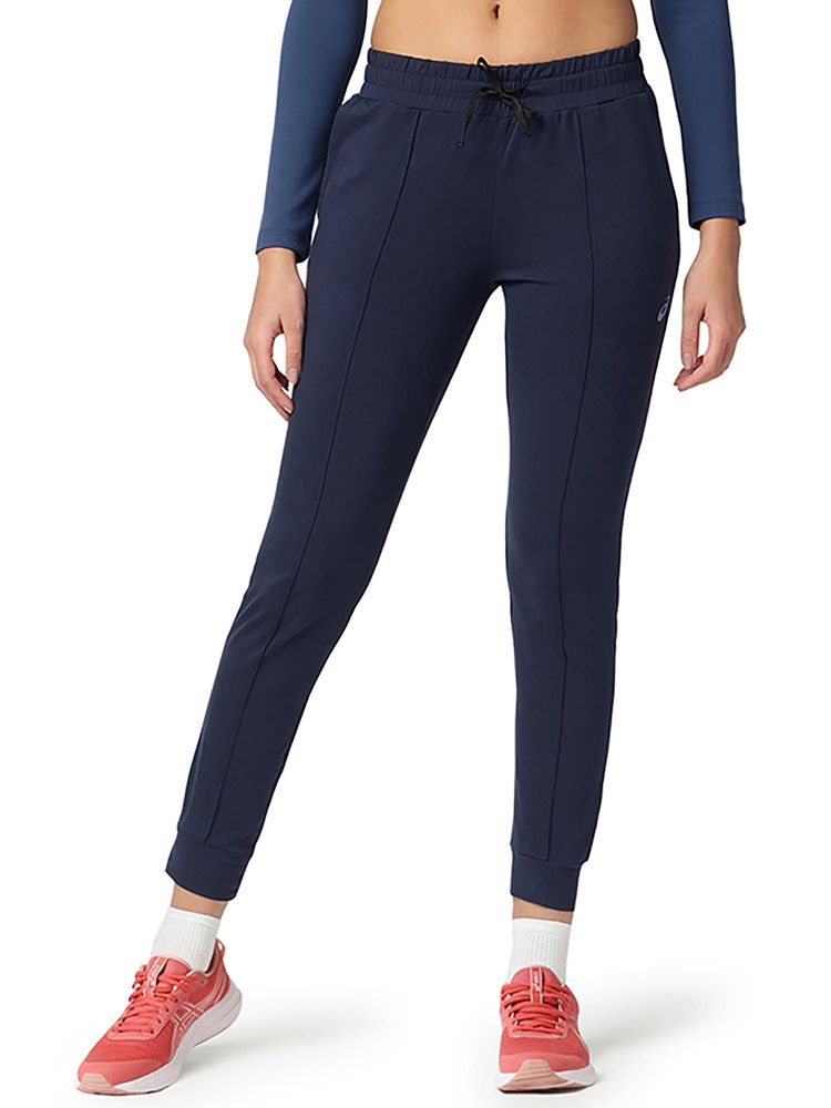 ASICS Women Navy Blue Solid Joggers-image-2