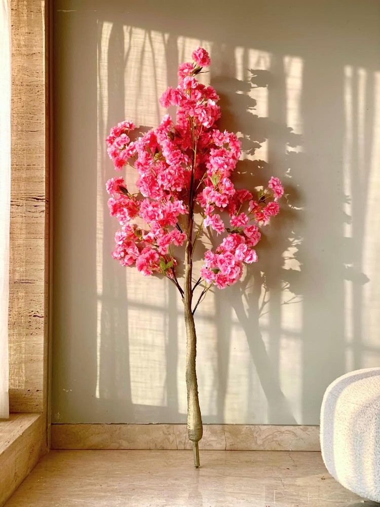 Mason Home Artificial Sakura Cherry Blossom Plant - 5.5 Feet (Without Pot)-picture-1