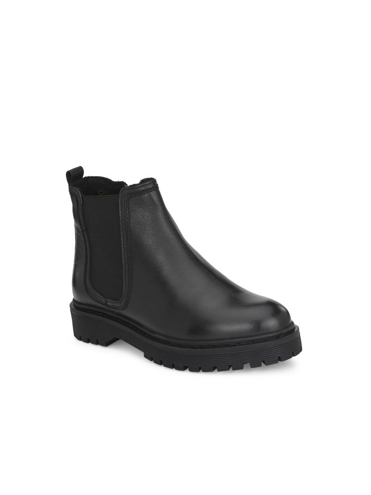 Delize Womens Black Flat Heel Ankle Boots-image-33