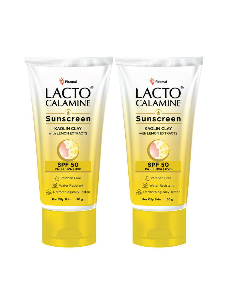Lacto Calamine Face Sunscreen SPF 50 PA +++ UVA-UVB - No White Cast - Pack of 2