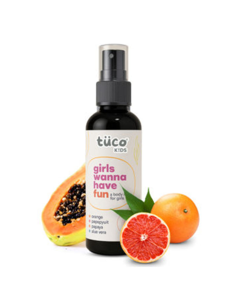 TuCo Intelligent Kids Girls Mist Girls Natural Body Spray Papaya, Aloe Vera No Hormone Disruptors