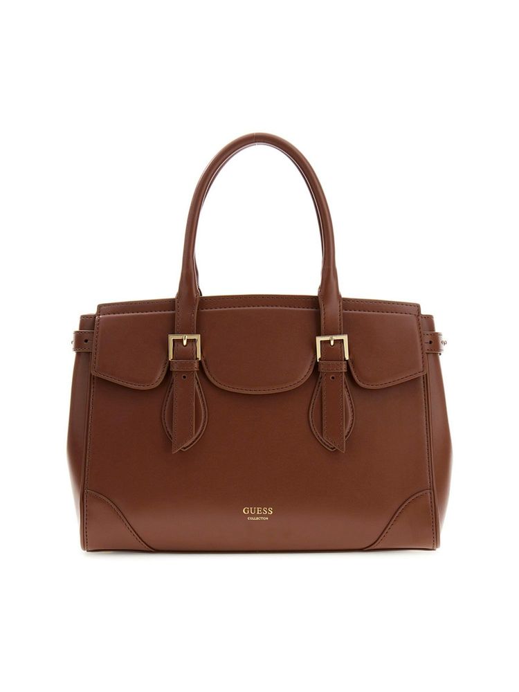 guess fashion Guess Women Solid Chocolate Sofia Medium Satchel Bag with Detachable Strap-picture-11