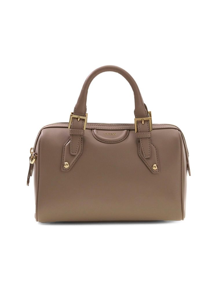 guess fashion Guess Women Solid Nude Nina Bowler Satchel Bag with Detachable Strap-picture-20