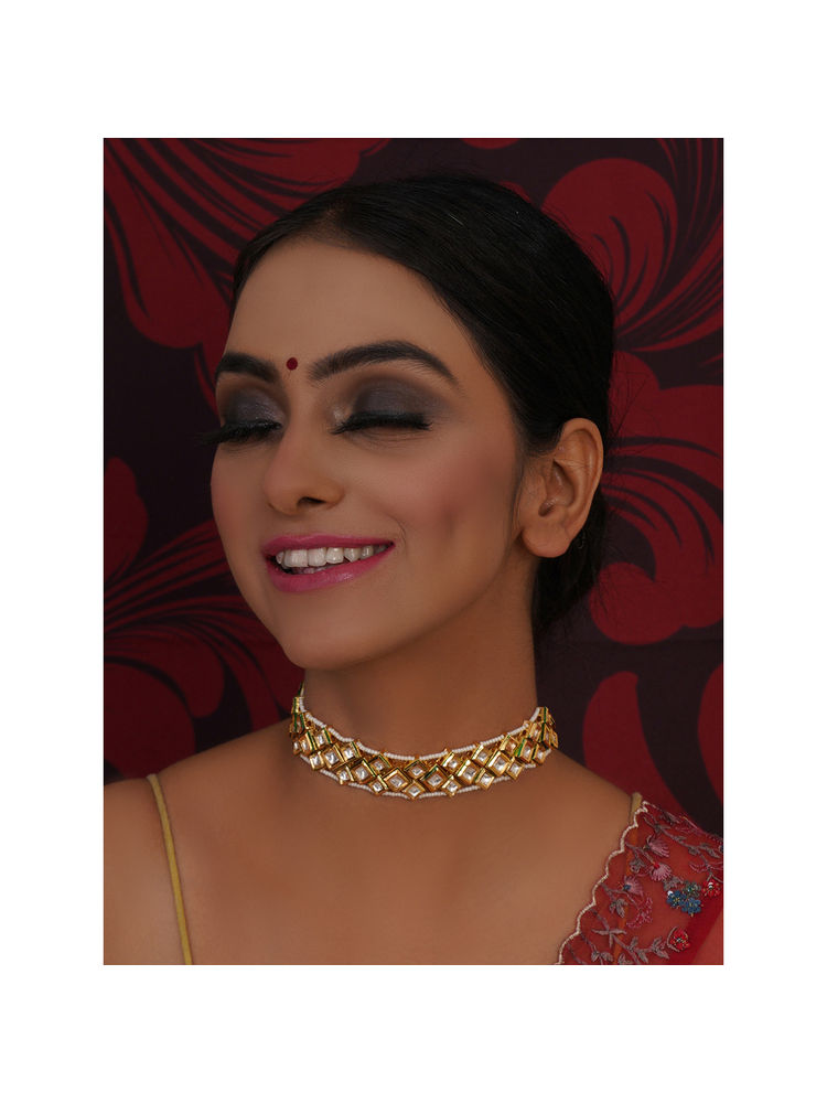 Ruby Raang Studio Gold Kundan and Pearl Neckpiece-picture-19