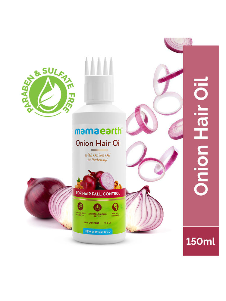 Mamaearth Onion & Redensyl Hair Oil - for Hair Fall Control & Hair Regrowth