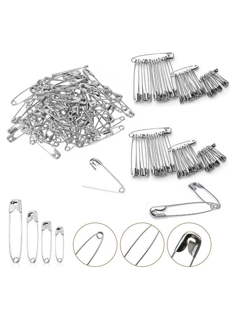 Bronson Professional 100 Pcs 4 Size Safety Pins