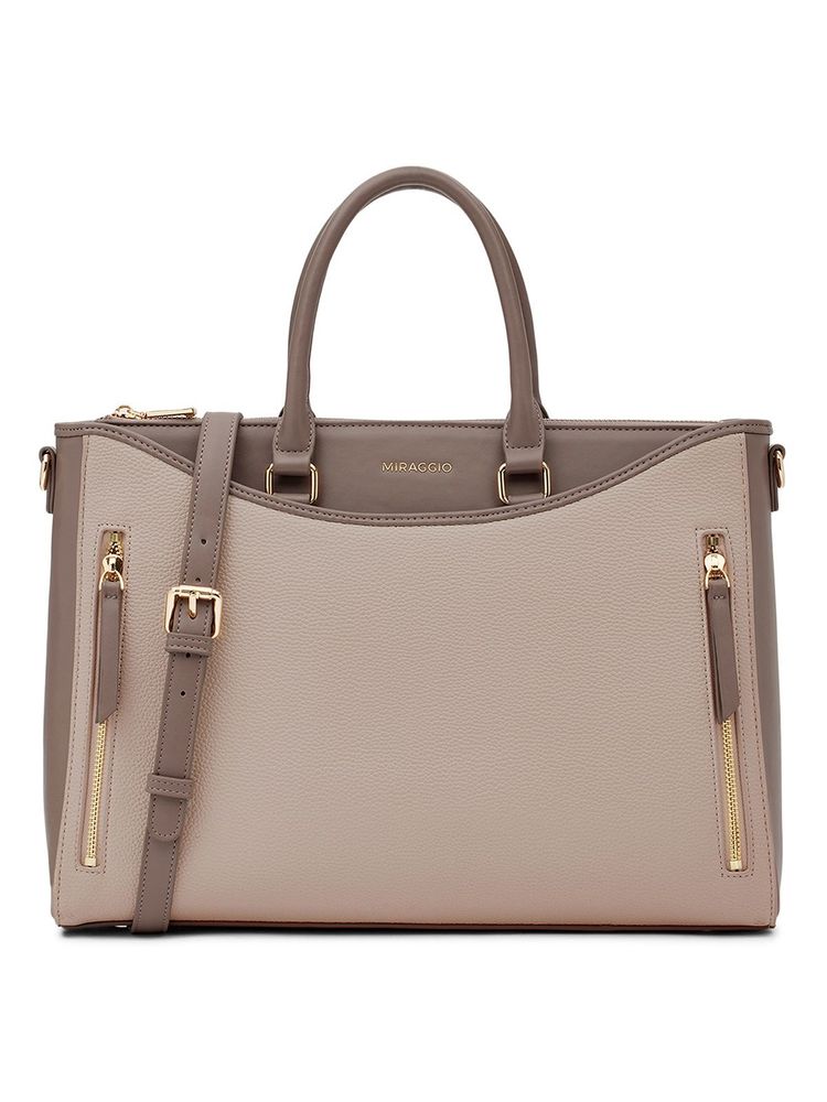 MIRAGGIO Arden Laptop Bag Taupe (L)