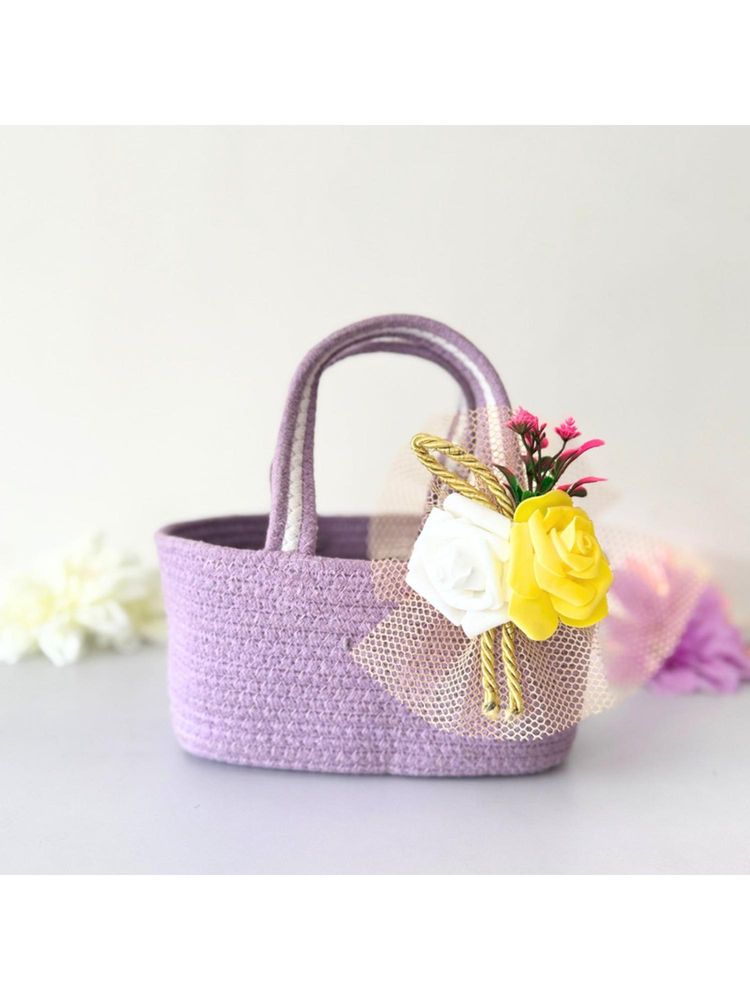 JASMEY HOMES Violet Whisper Basket Style Handbag Lavender-picture-10
